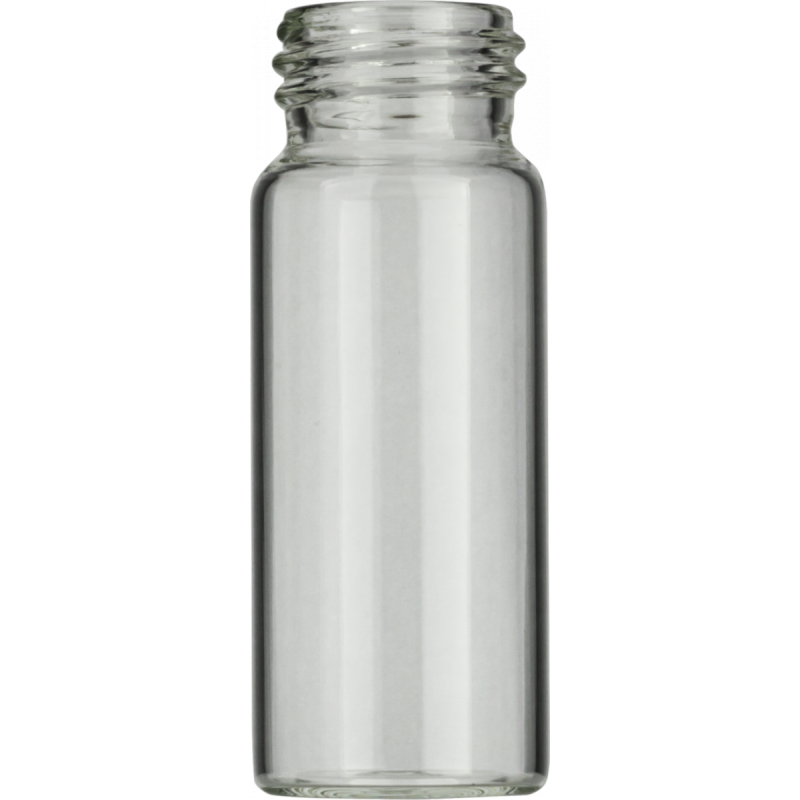 30 mL Screw Neck Vial N 24 outer diameter: 27.5 mm, outer height: 72.5 mm clear, flat bottom pack of 100