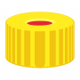 N 9 PP screw cap, yellow, center hole Red Rubber/FEP colorless Hardness: 45° shore A Thickness: 1.0 mm pack of 100