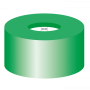 N 11 PE snap ring cap, green, center hole Silicone white/PTFE blue, cross-slit Hardness: 55° shore A Thickness: 1.0 mm pack of 100