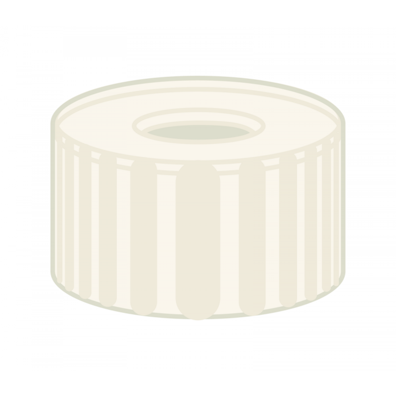 N 9 PP screw cap, tranparent, center hole pack of 100