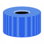 N 9 PP screw cap, blue, center hole pack of 100