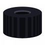 N 9 PP screw cap, black, center hole pack of 100