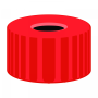 N 9 PP screw cap, red, center hole pack of 100
