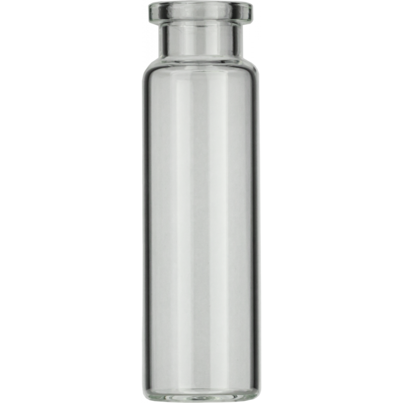 20 mL Headspace Crimp Neck Vial N 20 outer diameter: 22.5 mm, outer height: 75.5 mm clear, flat bottom, flat DIN crimp neck pack of 100