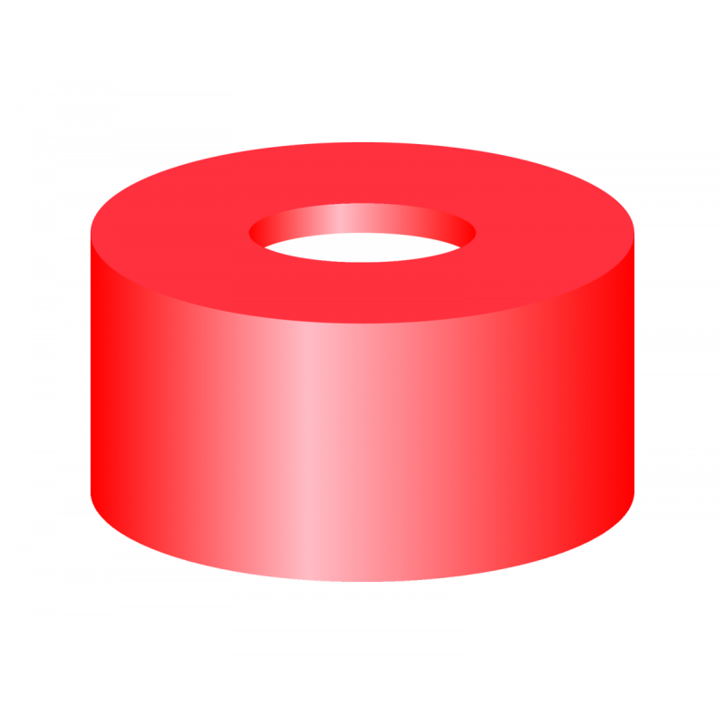 N 11 PE snap ring cap, red, center hole Red Rubber/FEP colorless Hardness: 45° shore A Thickness: 1.0 mm pack of 100