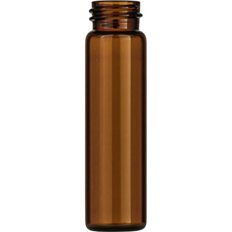 8 mL Screw Neck Vial N 15 outer diameter: 16.6 mm, outer height: 61 mm amber, flat bottom pack of 100