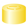 N 13 Aluminium Center Tear Off Cap, gold Butyl dark gray/centrical PTFE-lamination gray Hardness: 50° shore A Thickness: 2.0 mm pack of 100