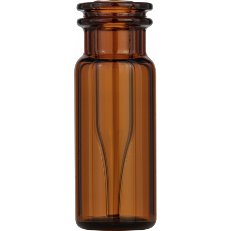 Snap Ring Vial N 11 outer diameter: 11.6 mm, outer height: 32 mm amber, flat bottom, with integrated Insert 0.2 mL, conical pack of 100