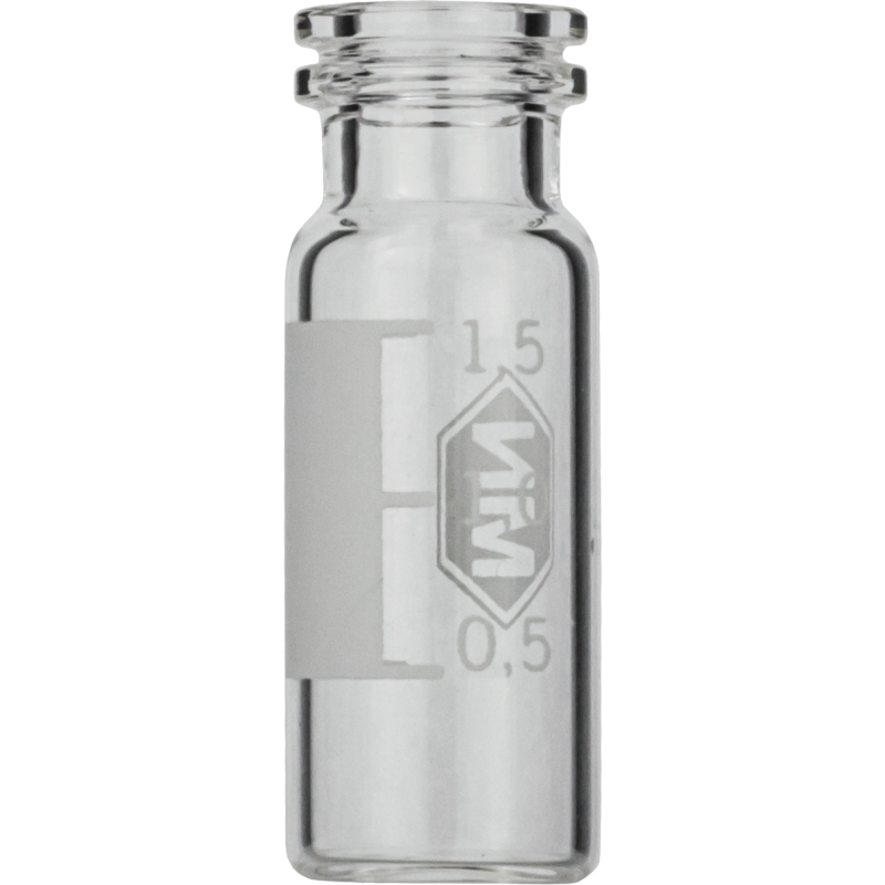 1.5 mL Snap Ring Vial N 11 outer diameter: 11.6 mm, outer height: 32 mm clear, flat bottom, wide opening, label + scale pack of 100