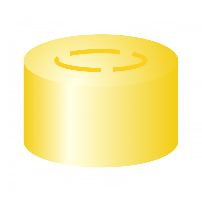 N 13 Aluminium Center Tear Off Cap, gold pack of 100