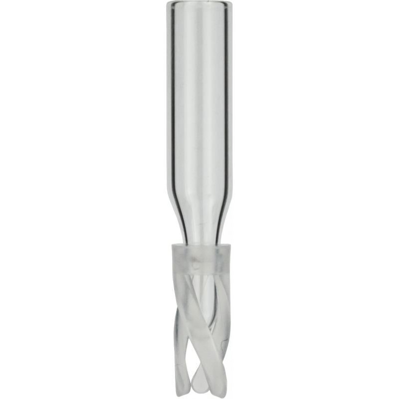 0.1 mL Insert for wide opening outer diameter: 5.7 mm, outer height: 29 mm clear, with assembled spring pack of 100
