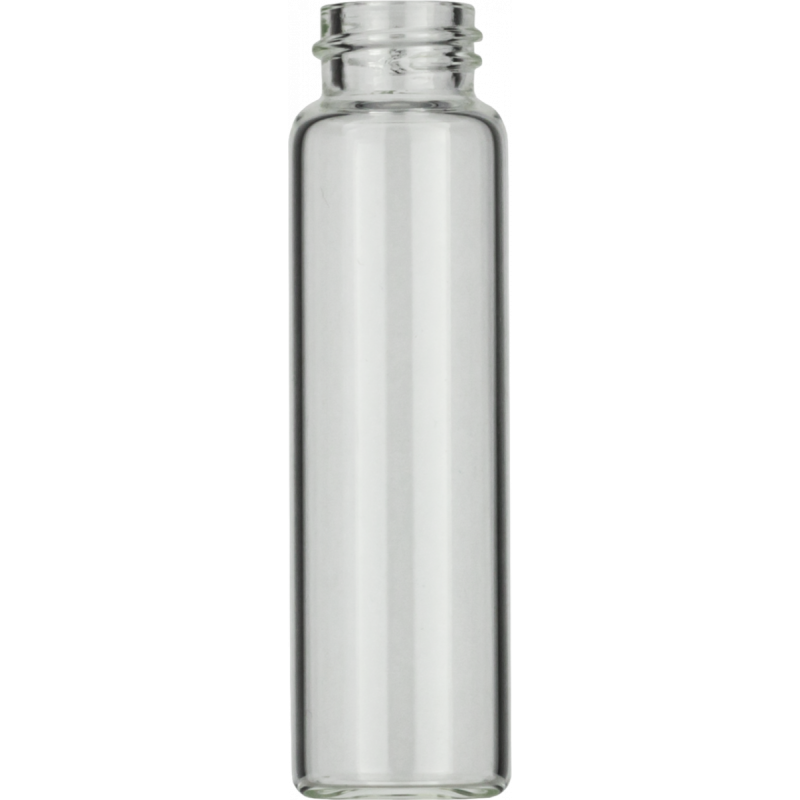 12 mL Screw Neck Vial N 15 outer diameter: 18.5 mm, outer height: 66 mm clear, flat bottom pack of 100
