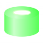 N 11 Aluminium crimp cap, green, center hole Silicone white/PTFE red Hardness: 45° shore A Thickness: 1.3 mm pack of 100