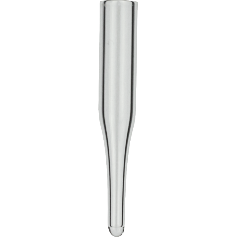 0.1 mL Insert for small opening outer diameter: 5 mm, outer height: 31 mm clear, conical, 15 mm tip pack of 100