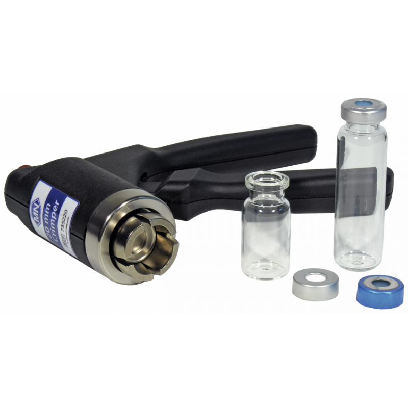 Manual crimper (ergonomic) for 20 mm Aluminium Caps crimping pressure adjustable by knob on the crimping head pack of 1