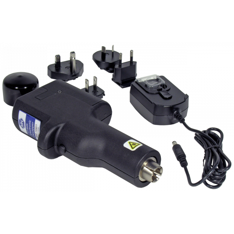 Electronic decapper (version 1802/6A) for 11 mm Aluminium Caps 6.6 Volt, with charging supply and plug set pack of 1