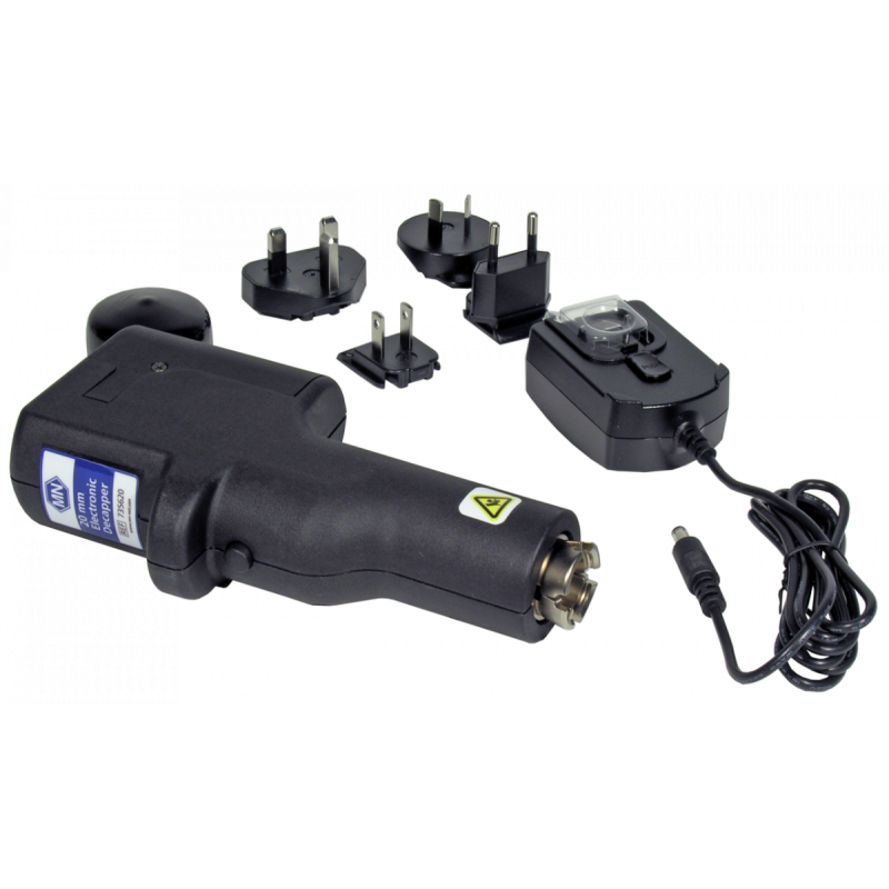 Electronic decapper (version 1802/6A) for 20 mm Aluminium Caps 6.6 Volt, with charging supply and plug set pack of 1