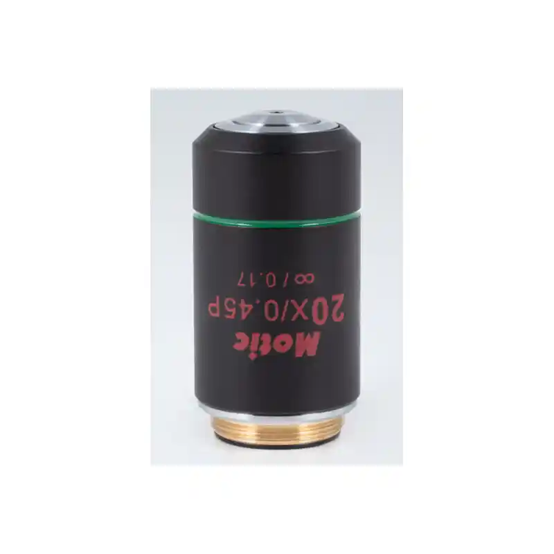 Motic Objective EC PL P, CCIS, plan achro, (spannungsfrei) 20x/0.40, w.d. 0.9mm (BA-310 POL)