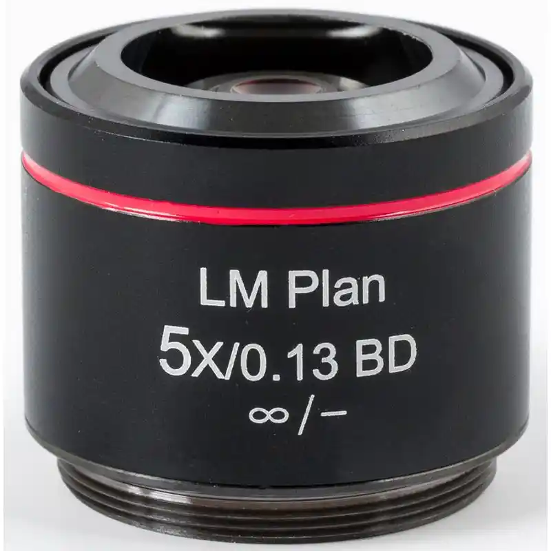 Motic Objective LM BD PL, CCIS, LM plan, achro, BD 5x/0.13, w.d.17.3mm (AE2000 MET)