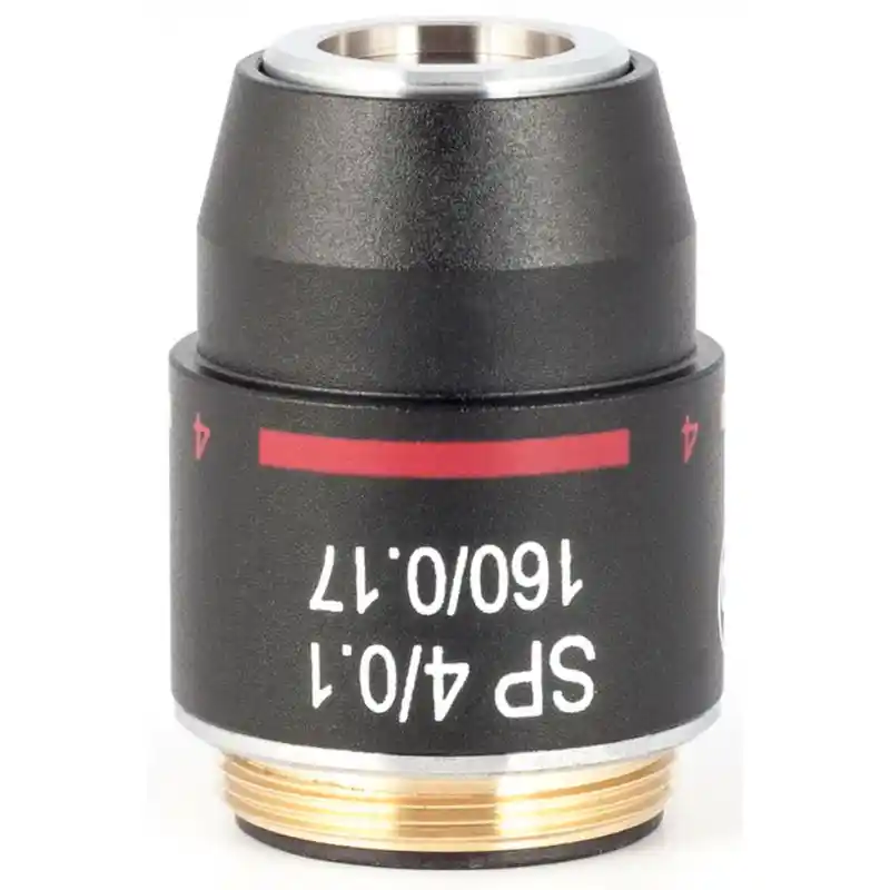 Motic Objective SP semiplan achro, 4X/0.10 w.d.=17mm (RedLine200)