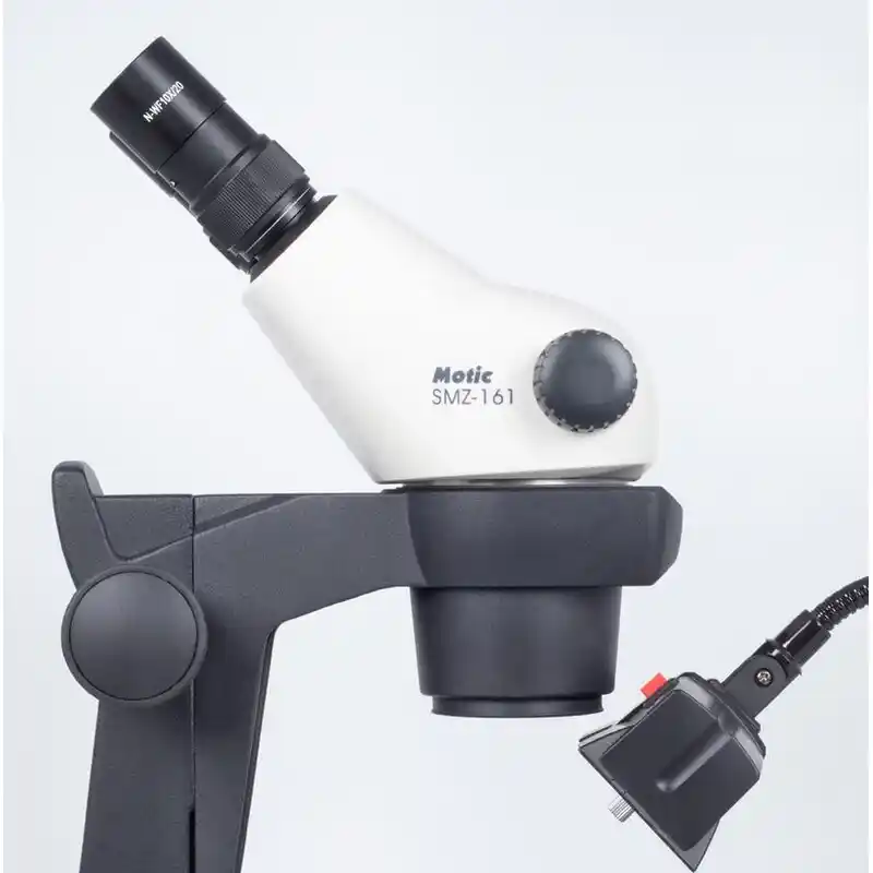 Motic Stereo zoom microscope GM-161, bino, fluo, 7.5-45x, wd 110mm