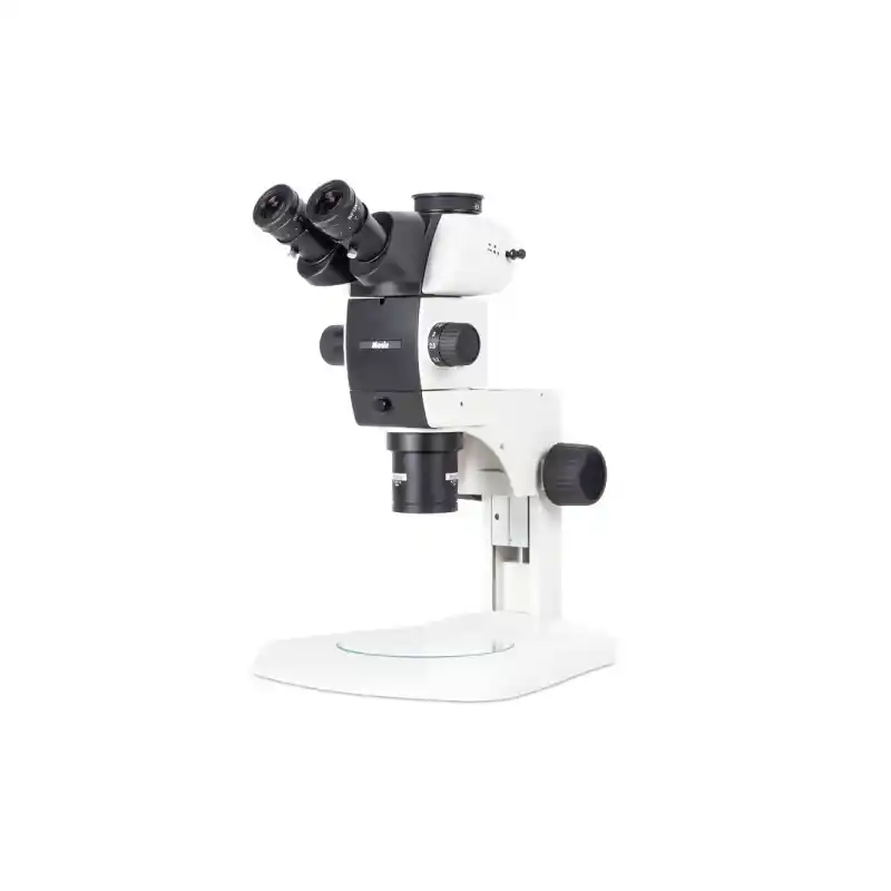 Motic SM7TR-P APO1X stereo zoom microscope, trino, 8-56X, WD 81 mm, 7:1