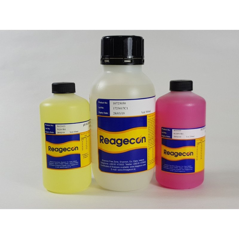 Reagecon pH 4.00 Antimony Colour Coded Buffer Solution at 25°C