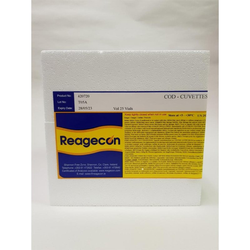 Reagecon Chemical Oxygen Demand (COD) Vials 0-150 mg/L