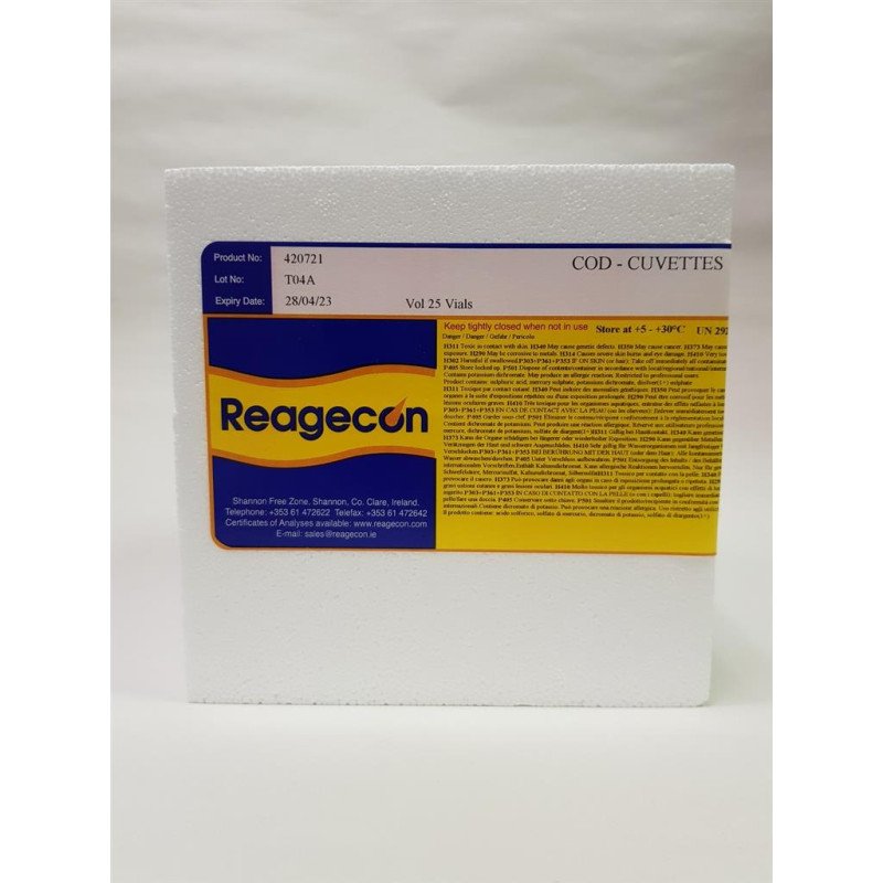 Reagecon Chemical Oxygen Demand (COD) Vials  0-1500 mg/L