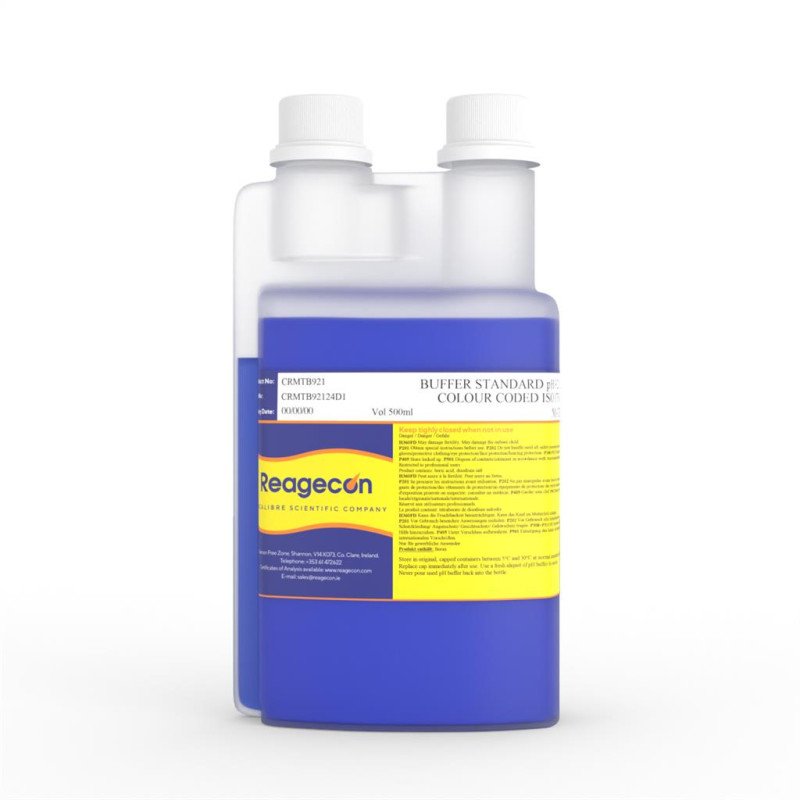 Reagecon Buffer Standard pH 9.21 at 25°C Technical Colour Coded ISO 17034 Certified Reference Material