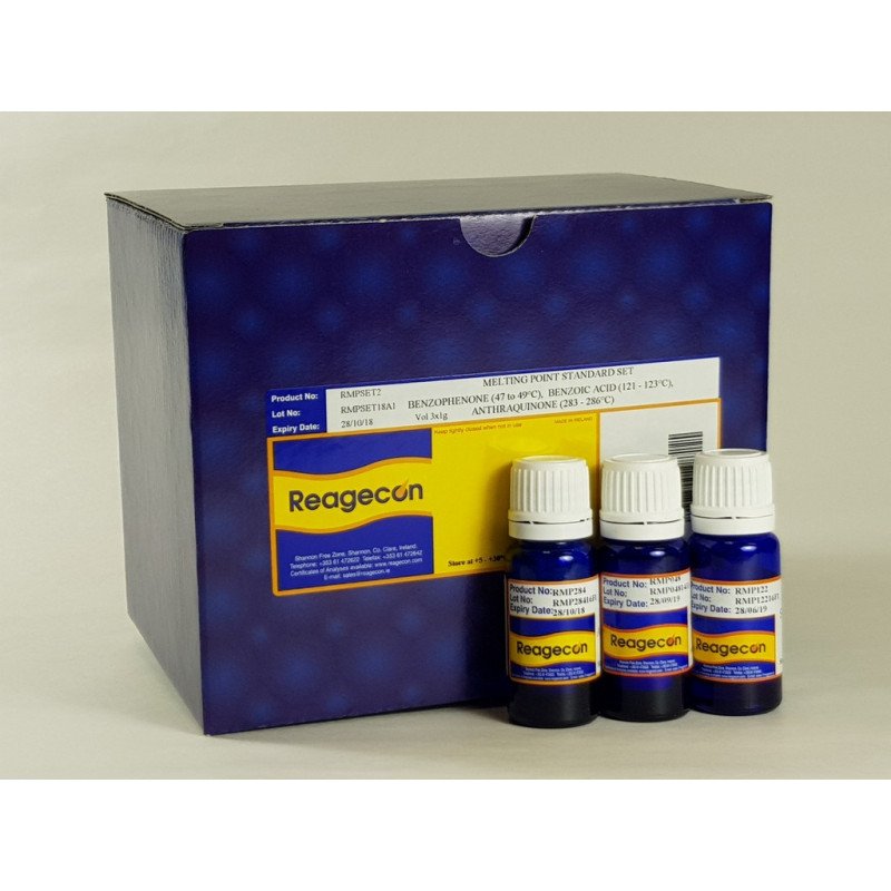 Reagecon Melting Point (Benzophenone; Benzoic Acid; Anthraquinone) Standard Set