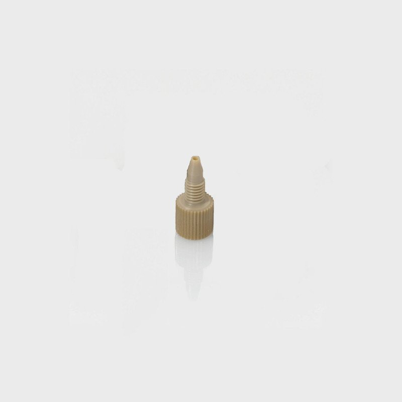 Fingertight One Piece 10-32 PEEK™ Male Nut/Ferrule for 1/16" OD Tubing, Comparable to OEM #F-120