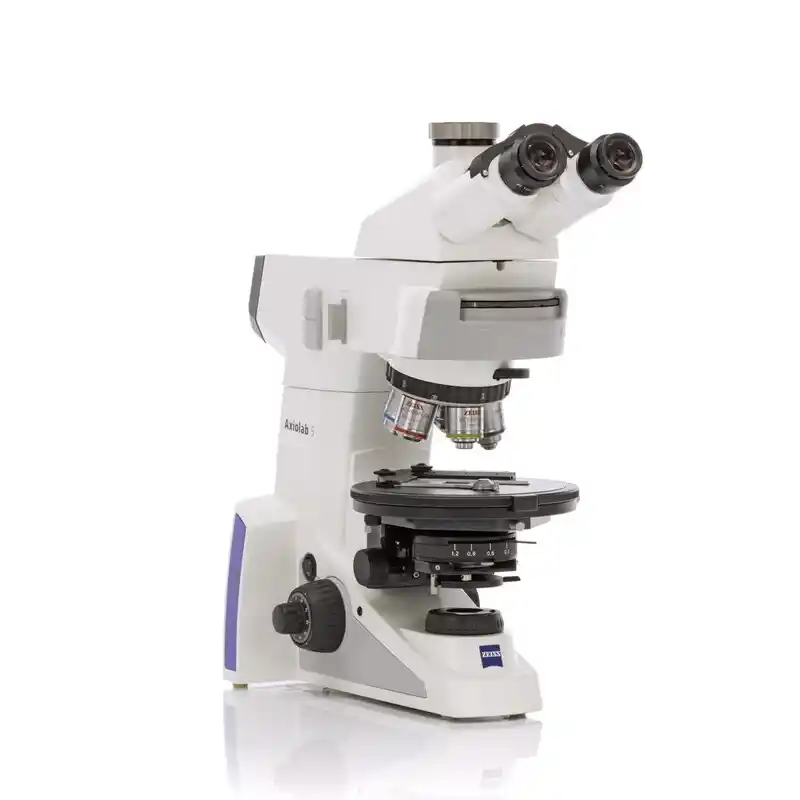 ZEISS Microscope Axiolab 5 Pol, trino, infinity, plan, neofluar, 5x, 10x, 20x, 40x, 10x/23, Dl, LED, 10W, 5xH, polarisation encoded, incl. lambda comp., crossline plate & object guide