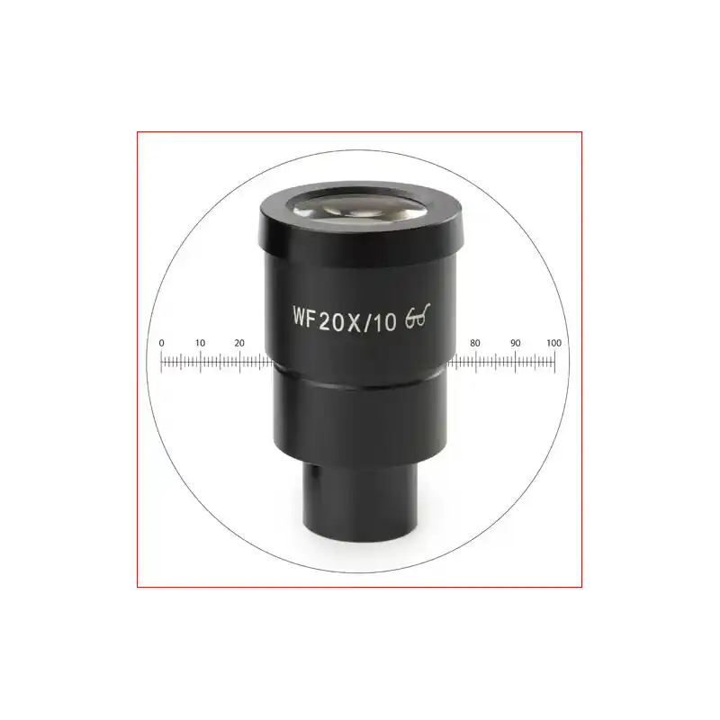 Euromex HWF 20x/10 mm eyepiece with micrometer, SB.6020-M (StereoBlue)