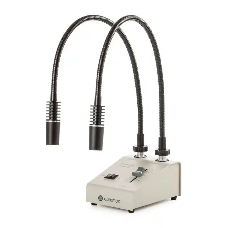 Euromex LE.5207 light source, with 2 Gooseneck Light conductors 2x3W, 6500K
