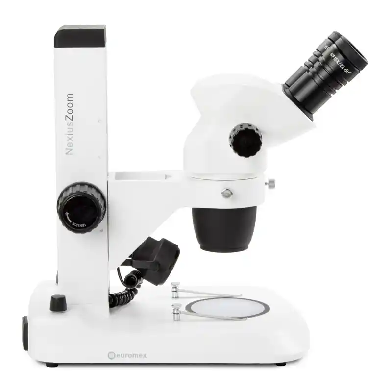 Euromex Stereo zoom microscope NZ.1902-S, 6.7-45x, Gear rack, Reflected and Transmitted light, bino