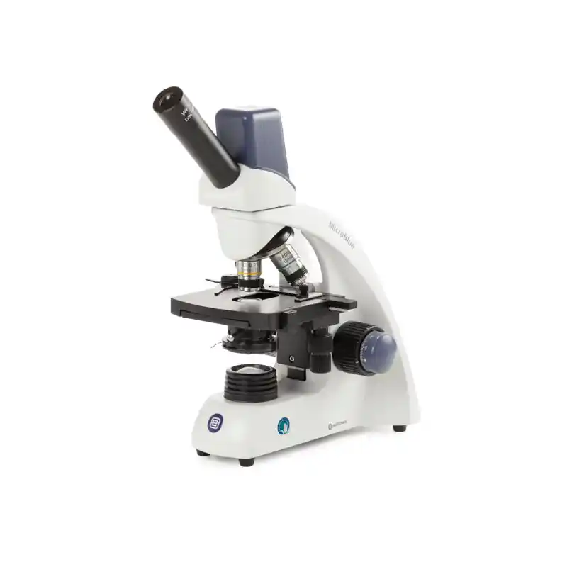 Euromex Microscope MicroBlue, MB.1155-1, mono, DIN 160, achro, 40x-1000x, 10x/18, Dl, digital, rechargeable battery, LED, 1W